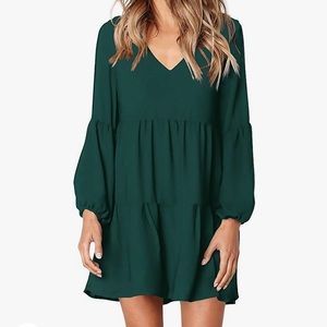 Green flowy dress